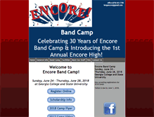 Tablet Screenshot of encorebandcamp.com